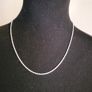 22" Rope Link Chain Necklace in Sterling Silver